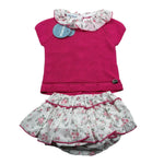 Juliana Completo 2 Pezzi T-Shirt In Maglia-Culotte per Neonata 25089 FUXIA JULIANA 
