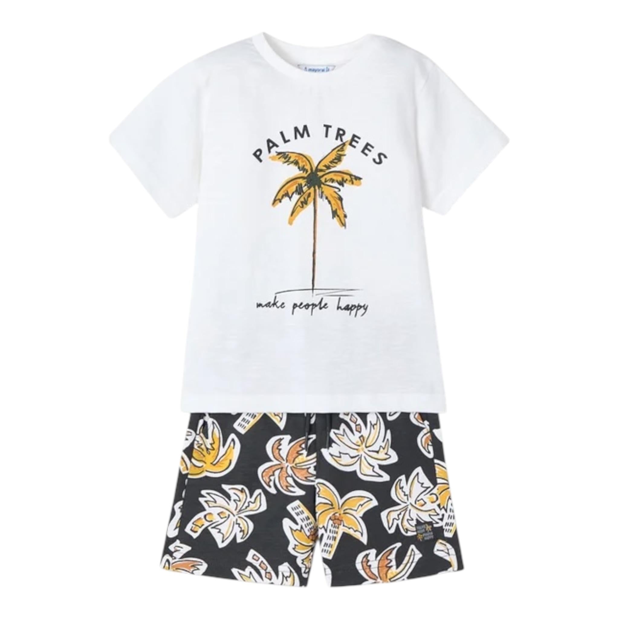 Mayoral Completo 2 Pezzi T-Shirt-Bermuda Bicolore per Bambino 366044 BIANCO/NERO MAYORAL 