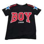 Boy London T-Shirt Girocollo tinta unita con Stampa Nero per Bambino TSBL2157J NERO BOY LONDON 