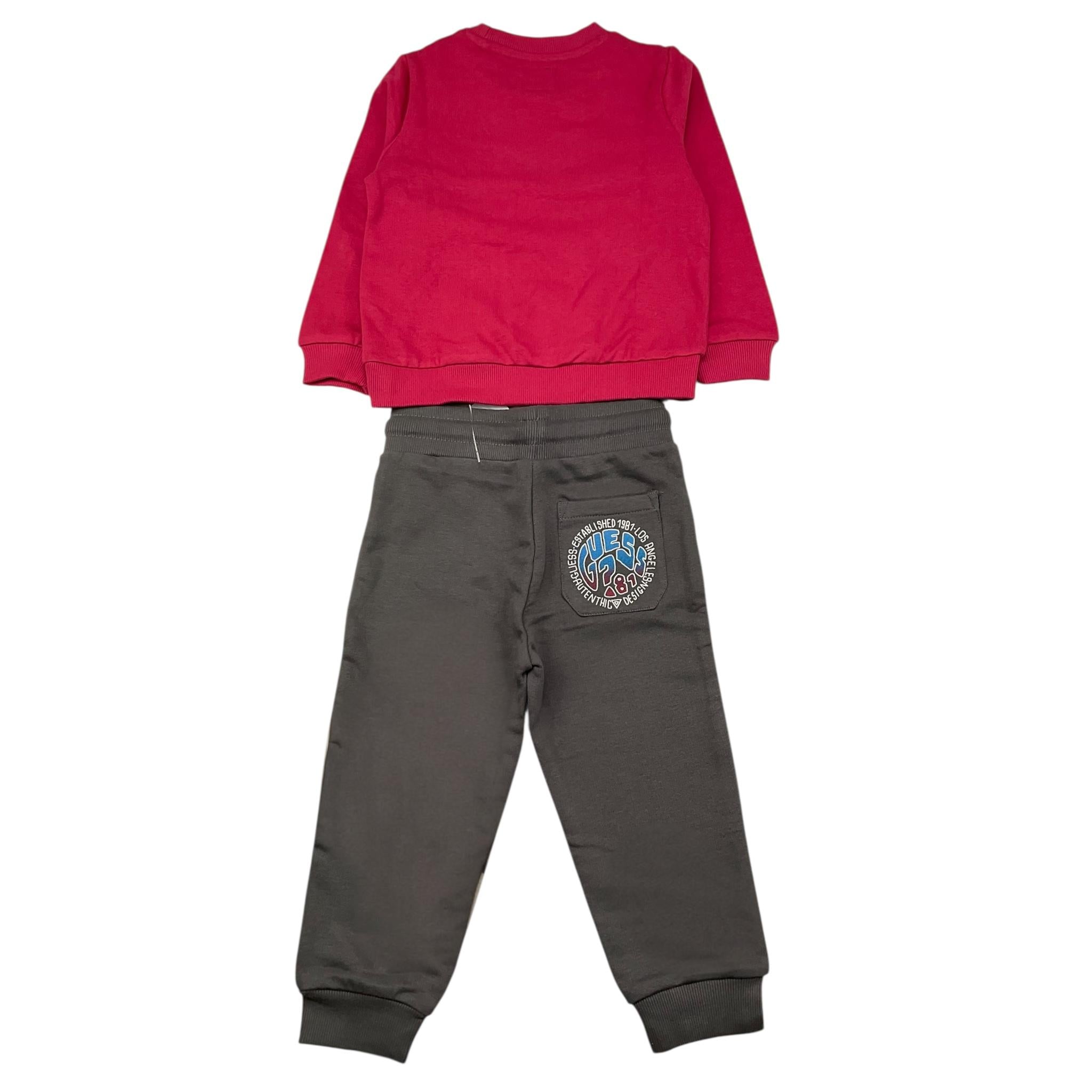 GUESS completo 2 pezzi felpa-pantalone Fuxia/grigio per Bambina N4YG08KA6R3 FUXIA/GRIGIO GUESS 
