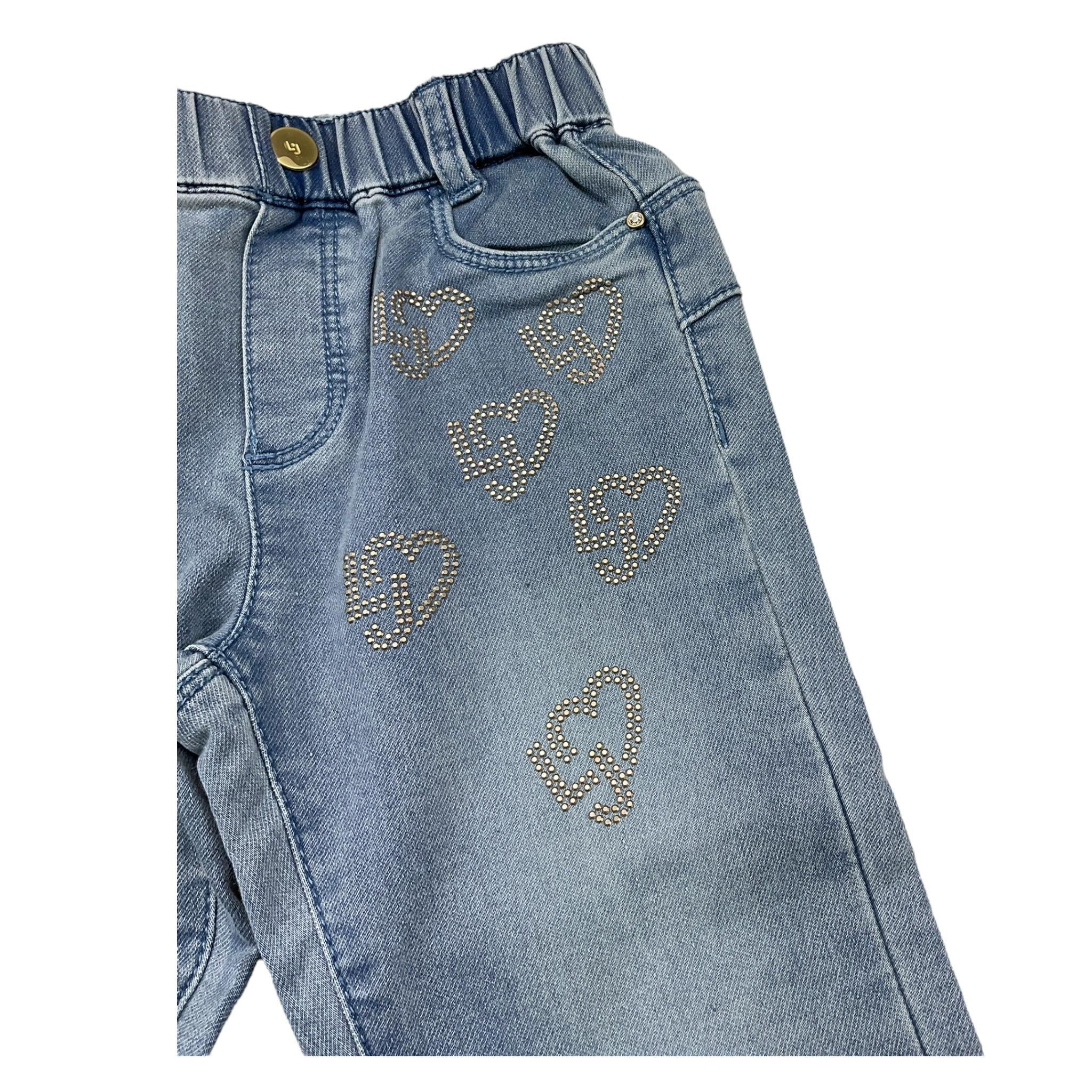 LIU JO jeans tinta unita modello zampa Azzurro per Neonata KF4019N AZZURRO LIU JO 