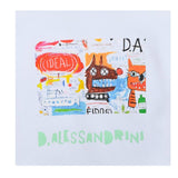 Daniele Alessandrini Einfarbiges T-Shirt mit Rundhalsausschnitt und weißem Aufdruck für Neugeborene