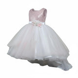 Isabel Couture Abito Cerimonia Giromanica con Brillantini per Bambina IS25C396S ROSA ISABEL COUTURE 