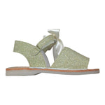 Qkis Sandalo tinta unita con Brillantini Verde per Bambina IT1010 VERDE QKIS 