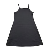 Calvin Klein Abito Tinta Unita A Bretelle con Logo per Bambina IG0IG02909 NERO CALVIN KLEIN 