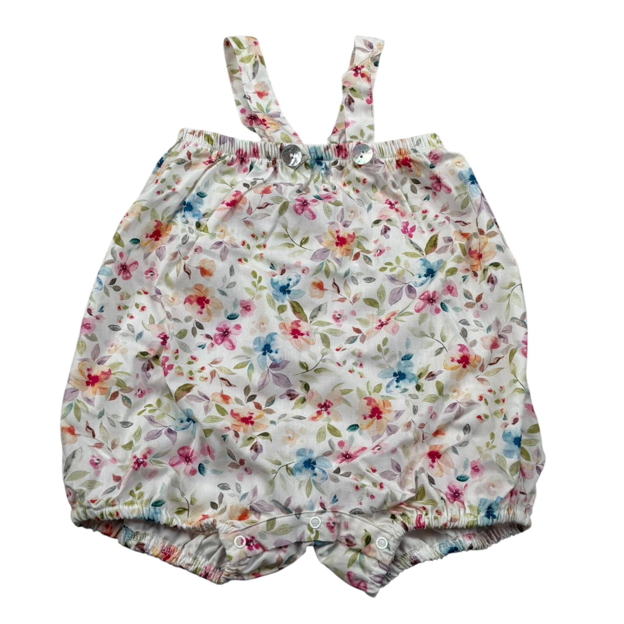 J.O. Milano Pagliacetto Tinta Unita Fantasia Floreale per Neonata 575H1 BIANCO J.O. MILANO 