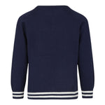 MOSCHINO maglia girocollo tinta unita con stampa orso Blu per Neonato MYW00JXX BLU MOSCHINO 