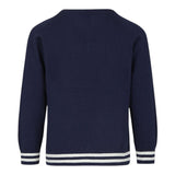 MOSCHINO maglia girocollo tinta unita con stampa orso Blu per Neonato MYW00JXX BLU MOSCHINO 
