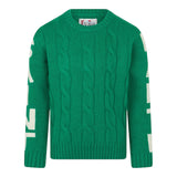 SAINT BARTH maglia tinta unita con profili in contrasto Verde per Bambino BERG002 VERDE SAINT BARTH 