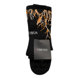 Phobia Archive – Einfarbige Socken mit schwarzem Blitz-Print für Kinder