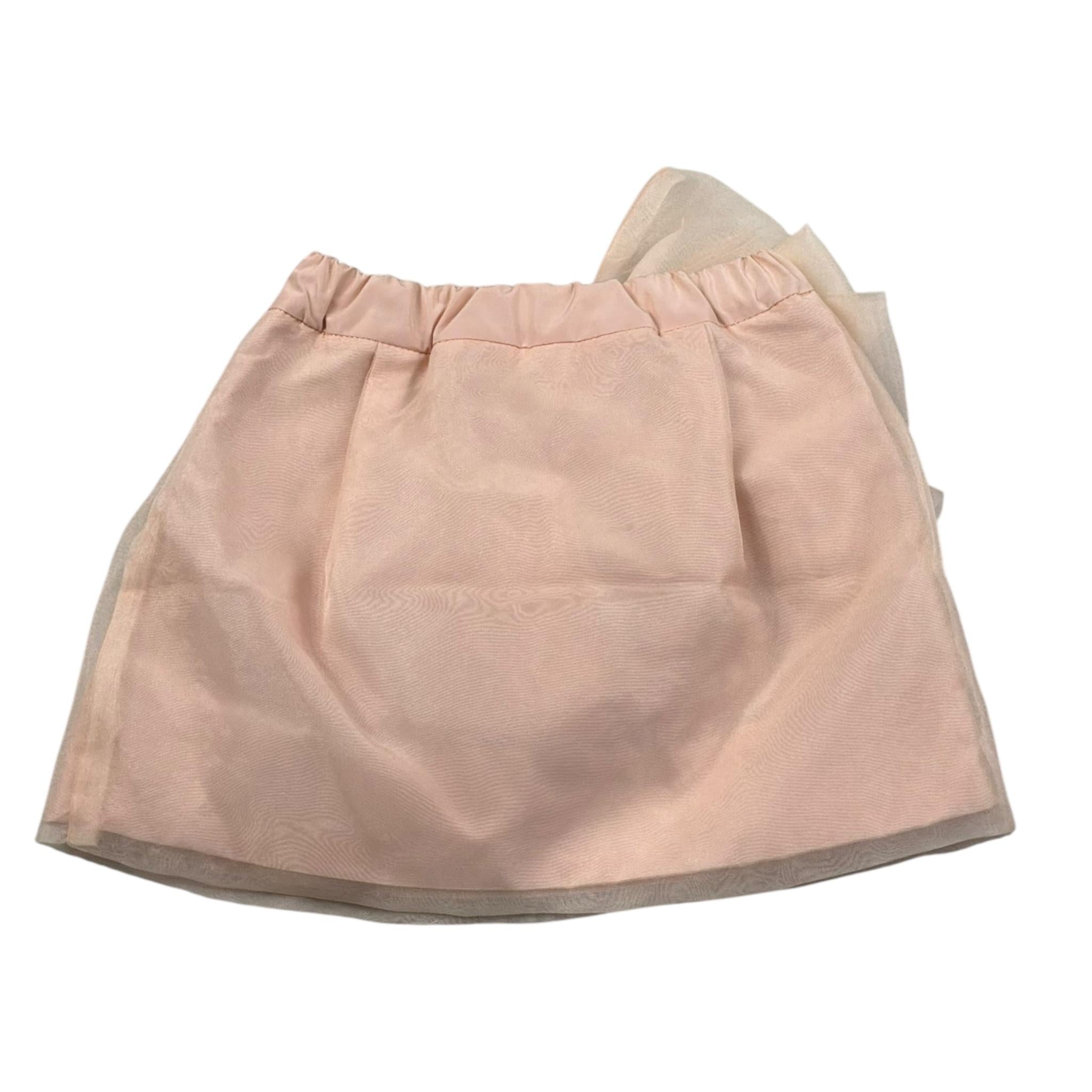 Miss Grant Gonna tinta unita Cn Fiocco Pesca per Bambina MG1286JX PESCA MISS GRANT 