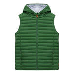 Save The Duck Giubbino Tinta Unita Modello Smanicato con Zip per Bambino J80649X VERDE SAVE THE DUCK 