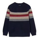NUKUTAVAKE maglia tricolore con fantasia a righe girocollo Blu notte per Bambino 7393 BLU NOTTE NUKUTAVAKE 