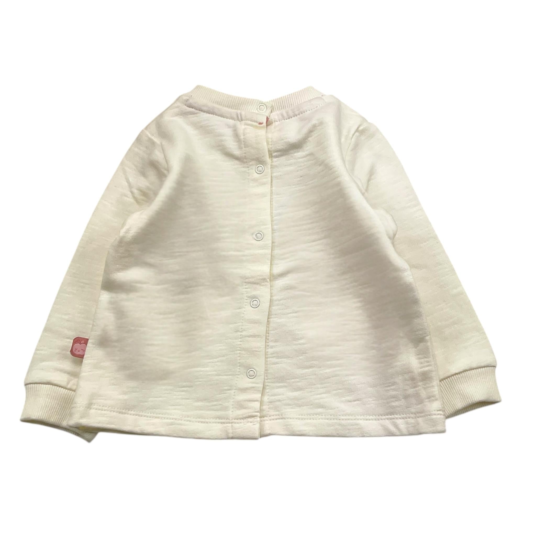 YATSI BABY completo 2pz pantalone-felpa tinta unita con stampa Panna per Neonata 24441510 PANNA YATSI BABY 