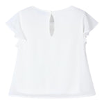 Mayoral Camicia Mezza Manica Tinta Unita per Bambina 3182X BIANCO MAYORAL 