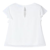 Mayoral Camicia Mezza Manica Tinta Unita per Bambina 3182X BIANCO MAYORAL 