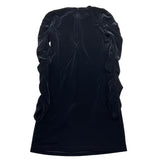 LIU JO abito manica lunga tinta unita in velluto e catena Nero per Bambina GF4177 NERO LIU JO 