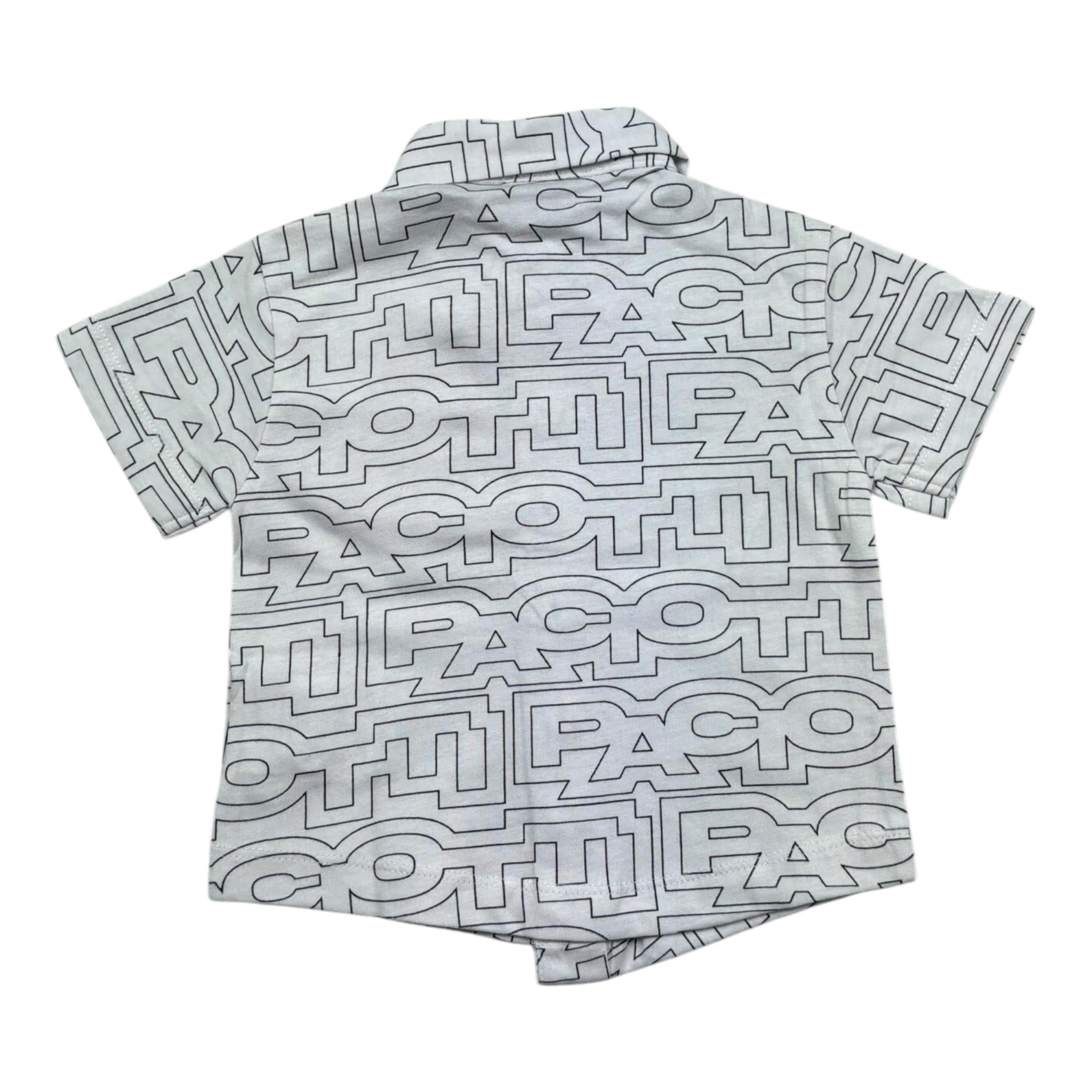 Cesare Paciotti Camicia Mezza Manica Tinta Unita con Stampe per Neonato CMP5103BX BIANCO CESARE PACIOTTI 