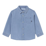 MAYORAL camicia in denim tinta unita con bottoni Azzurro per Bambino 2192XX AZZURRO MAYORAL 