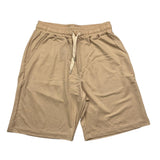Never Too Einfarbige Bermudashorts mit elastischer Taille in Beige für Jungen