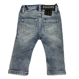 Daniele Alessandrini – Einfarbige Jeans mit blauen Rissen für Neugeborene