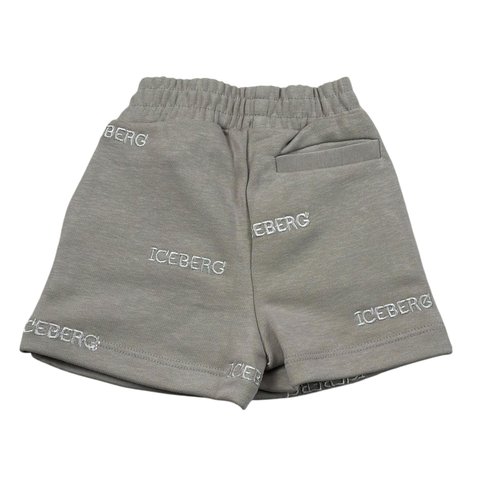 Iceberg Bermuda Tinta Unita con Ricami per Neonato BFICE5109B BEIGE ICEBERG 