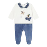 MAYORAL completo bicolore 2pz maglia-ghettina Bianco/blu per Neonato 2512 BIANCO/BLU MAYORAL 
