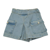 Mayoral Short Tinta Unita con Tasconi per Bambina 3207X AZZURRO MAYORAL 