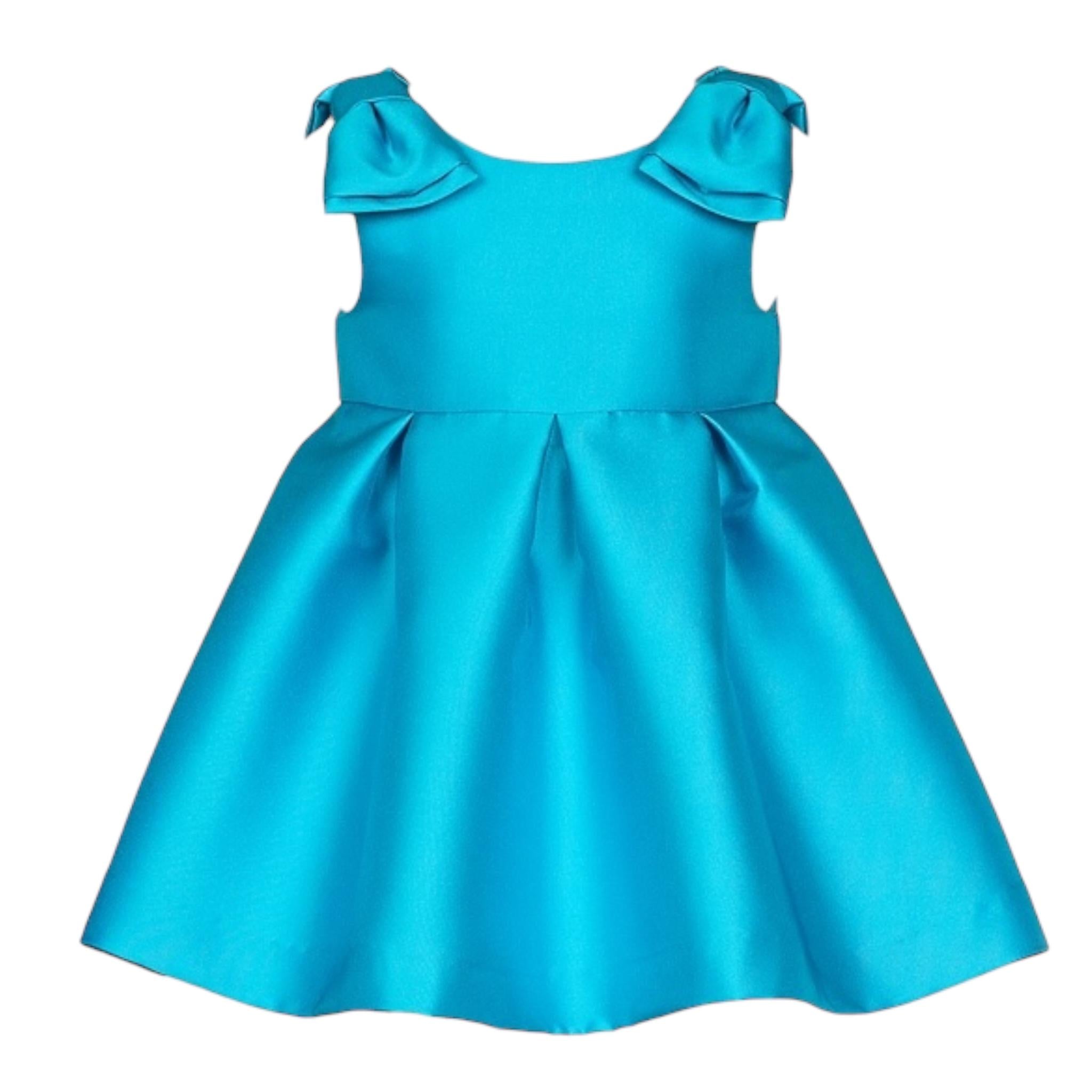 Abel & Lula Abito Tinta Unita Giromanica per Bambina 5020 AZZURRO ABEL & LULA 