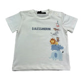 Daniele Alessandrini T-Shirt Girocollo Tinta Unita con Stampa per Neonato 1296M00180 PANNA DANIELE ALESSANDRINI 