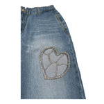 Liu Jo Jeans Tinta Unita con Applicazioni Brillantini per Bambina GA5110XX AZZURRO LIU JO 
