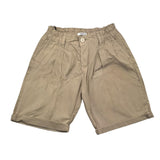 Over-D Einfarbige Bermuda-Shorts mit elastischer Taille Beige für Jungen