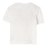 Simonetta T-Shirt Girocollo Tinta Unita con Stampa per Bambina SW8A01 BIANCO SIMONETTA 