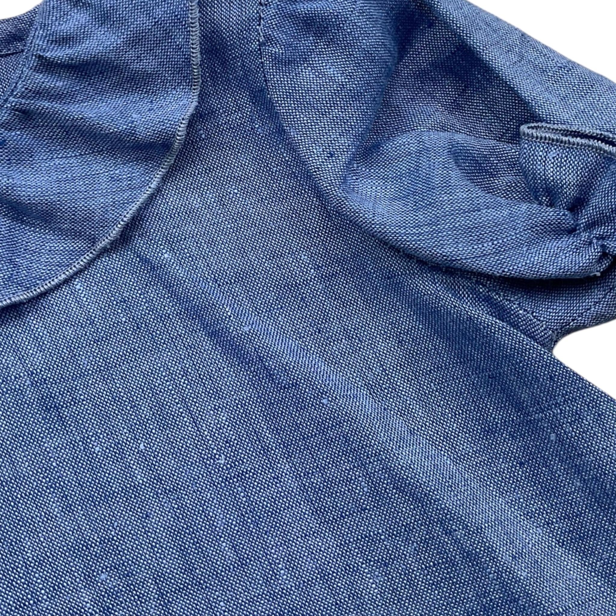 Little Bear Camicia Tinta Unita Mezza Manica per Neonata 8228 BLU LITTLE BEAR 