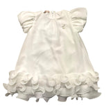 Liu Jo Einfarbiges Kleid mit weißen Rüschen für Baby Mädchen