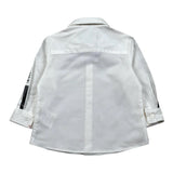 Daniele Alessandrini Camicia Manica Lunga Tinta Unita con Stampa per Neonato 1291C0826 PANNA DANIELE ALESSANDRINI 