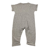 Lalalu‘ Einfarbiger Onesie mit Streifenmuster, Halbarm, Weiß, für Neugeborene