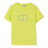 Twinset T-Shirt Girocollo Tinta Unita con Stampa per Neonata 251GJ2485X GIALLO TWINSET 