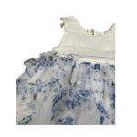 Please Abito Giromanica Tinta Unita Gonna Tulle per Bambina AB2729G73J BIANCO PLEASE 