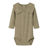 NAME.IT body manica lunga tinta unita con colletto Oro per Neonata 13236104 ORO NAME.IT 