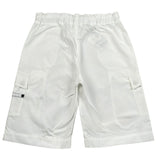 Moschino Bermuda Tinta Unita con Elastico In Vita per Bambino HUQ02I BIANCO MOSCHINO 