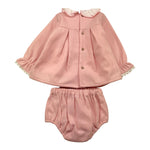 BABIDU set abito-coulotte tinta unita Rosa per Neonata 90770 ROSA BABIDU 