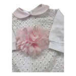 La Sartoria Dei Piccoli Tutina Tinta Unita Traforta per Neonata LTB3091 BIANCO LA SARTORIA DEI PICCOLI 