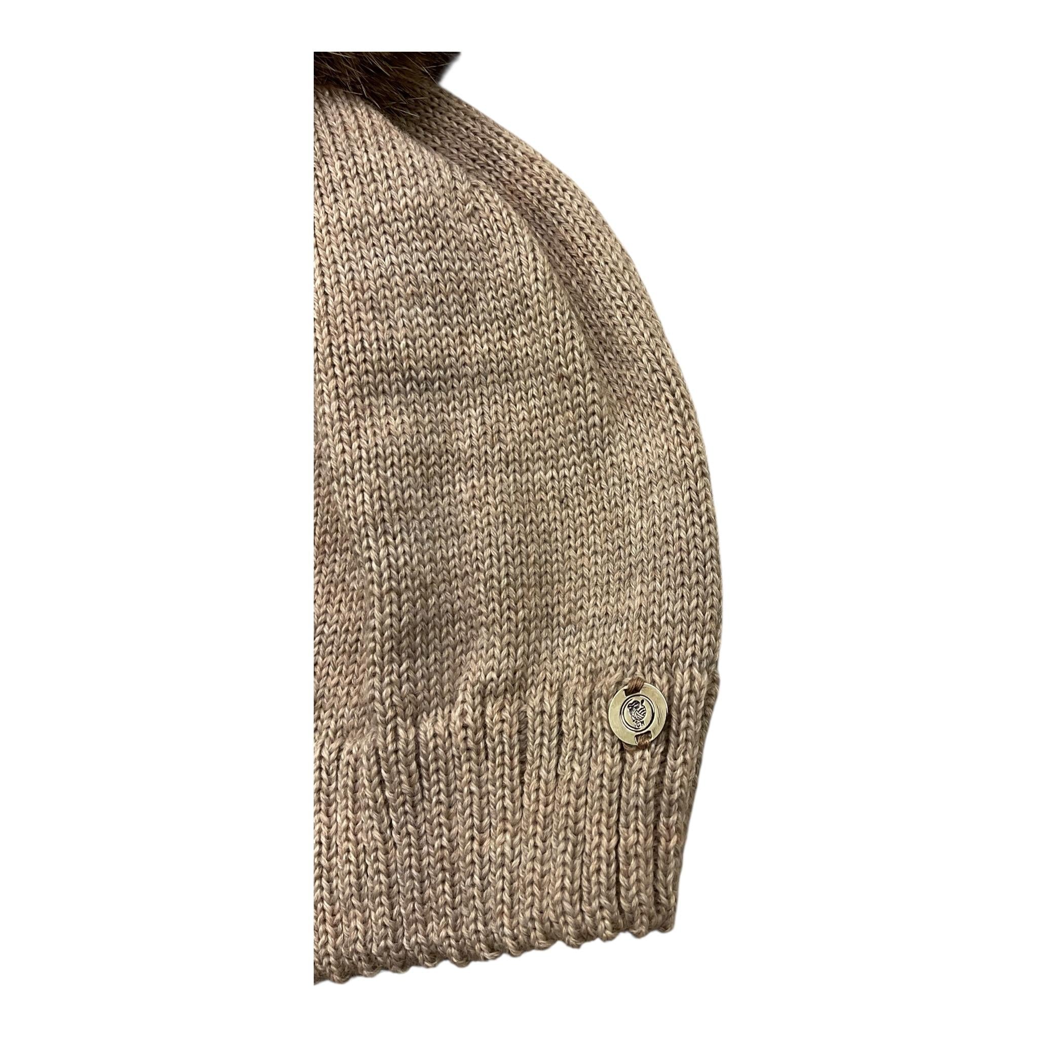 GIO HIGUAMY cappello tinta unita con pon pon Beige per Bambino CT0469VA BEIGE GIO HIGUAMY 