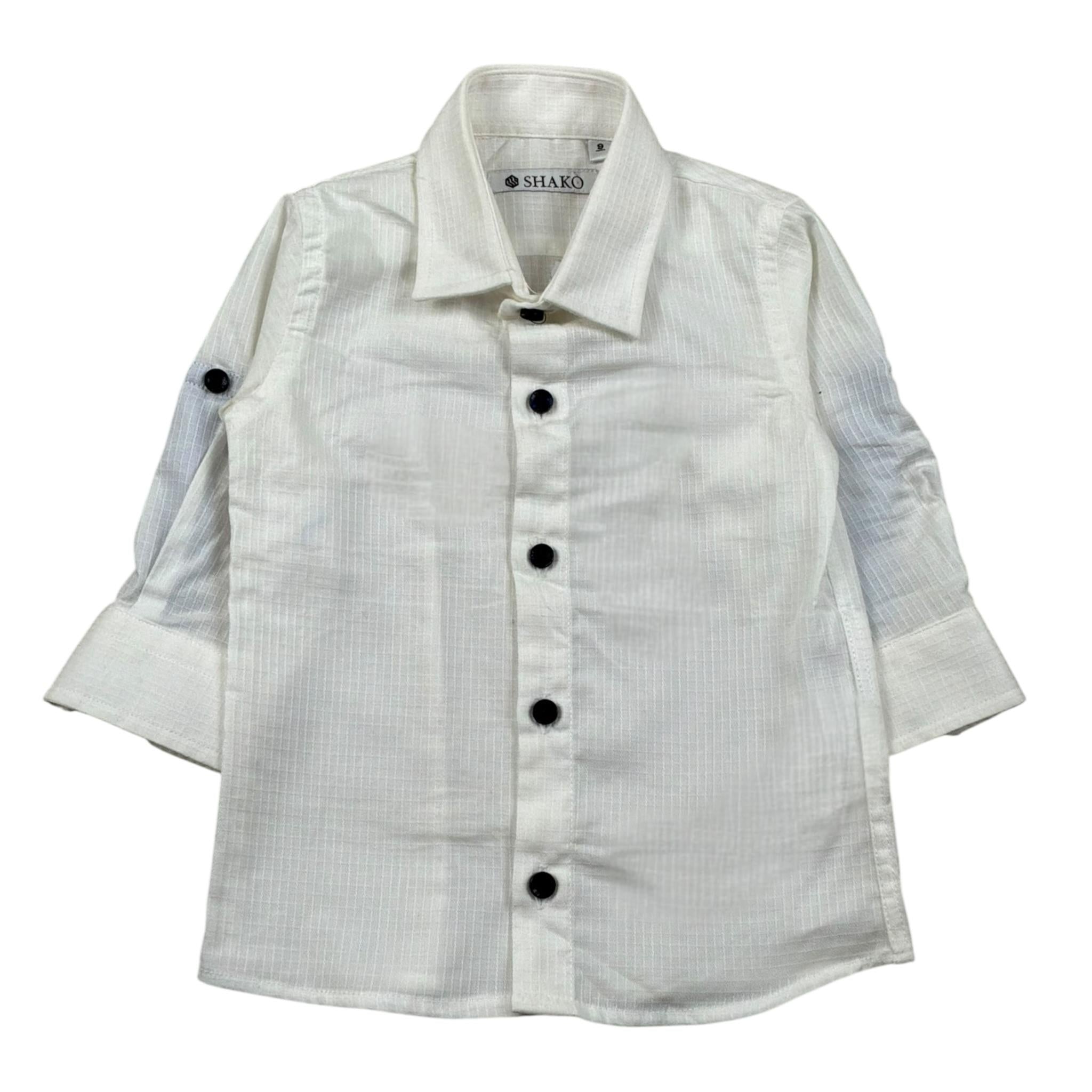Shako' Camicia Manica Lunga Tinta Unita per Neonato CAMSHK BIANCO SHAKO' 