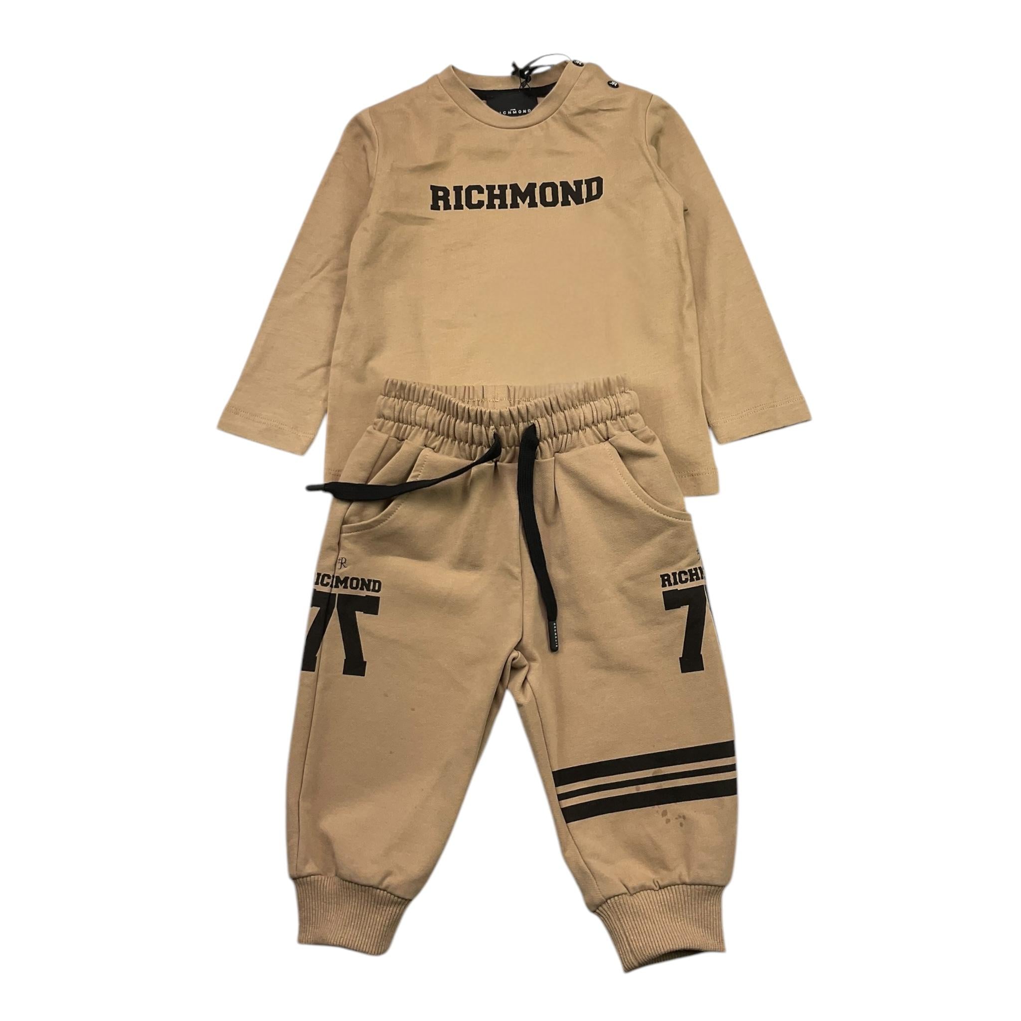 JOHN RICHMOND completo 2pz tinta unita shirt-pantalone Beige per Neonato RIA25056CJ BEIGE JOHN RICHMOND 
