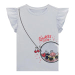 Guess T-Shirt Girocollo Tinta Unita con Logo per Neonata K5GI05K6YW4 BIANCO GUESS 
