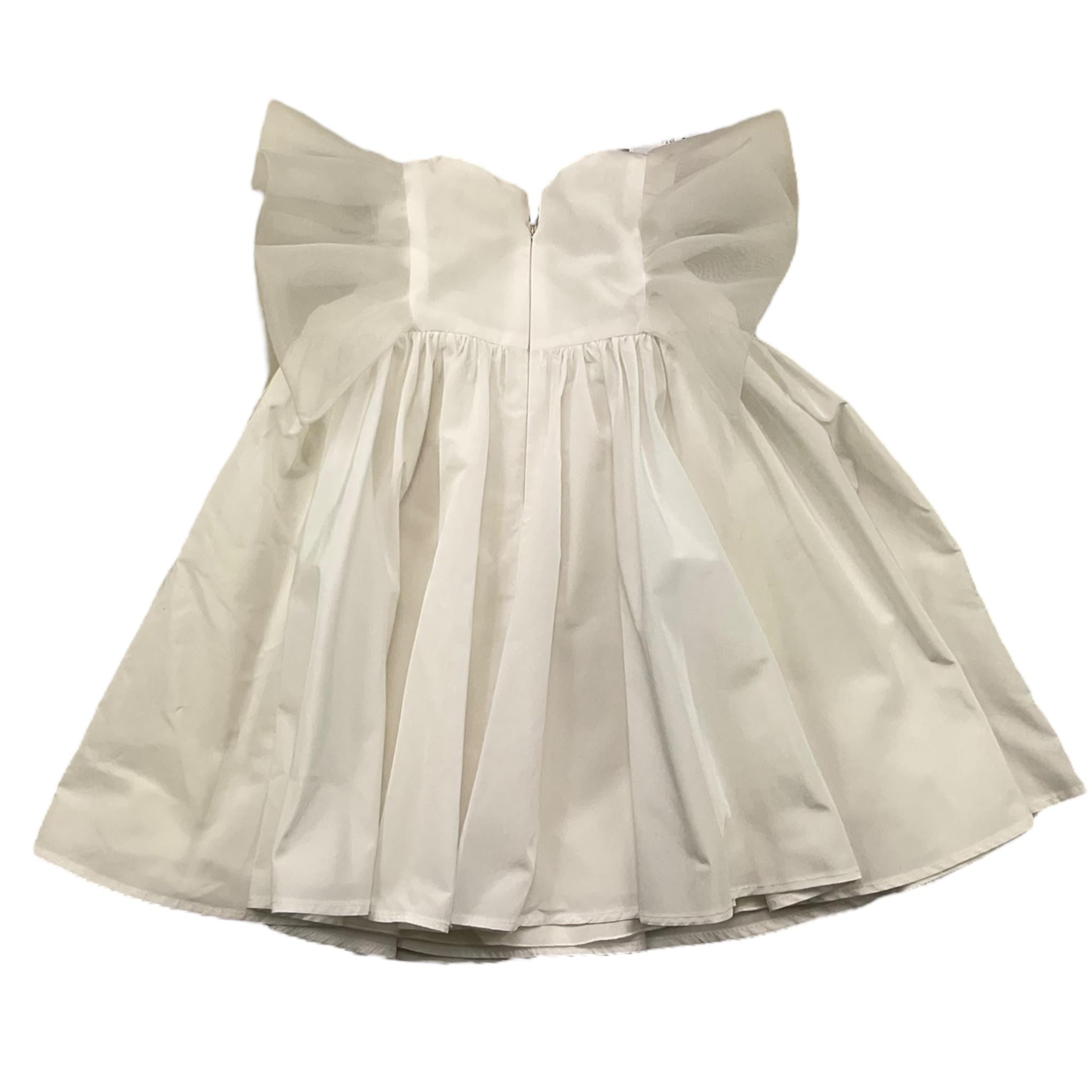ELISABETTA FRANCHI abito giromanica tinta unita con tulle Bianco per Bambina EGAB165 BIANCO ELISABETTA FRANCHI 