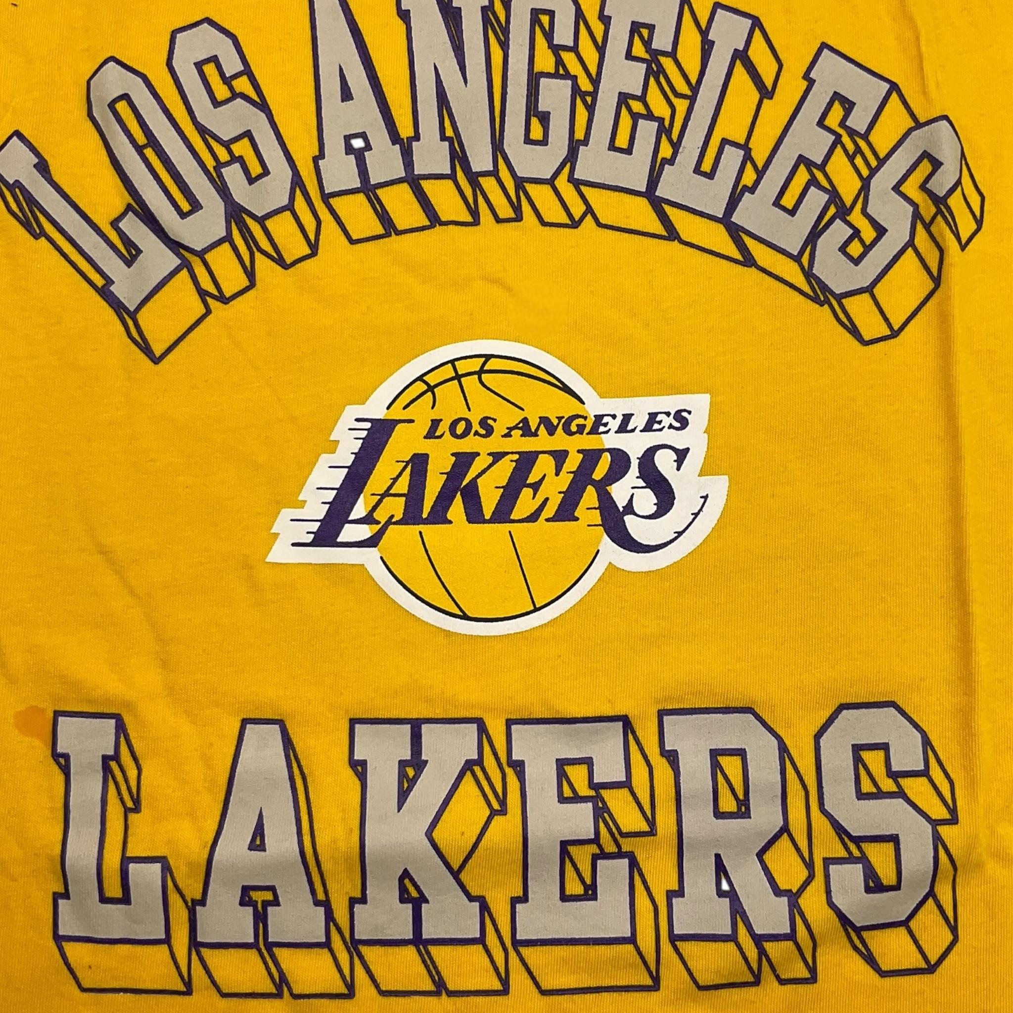 NBA shirt girocollo tinta unita con stampa Giallo per Bambino EK2B7BDMJB04 GIALLO NBA 