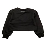 VICOLO felpa modello crop tinta unita con brillantini Nero per Neonata 3141FY00011 NERO VICOLO 